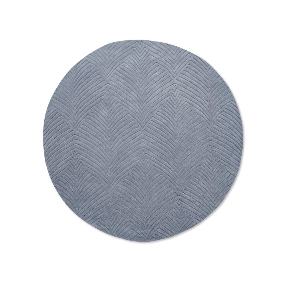Wedgwood Folia Wool Round Rug Cool Grey - House