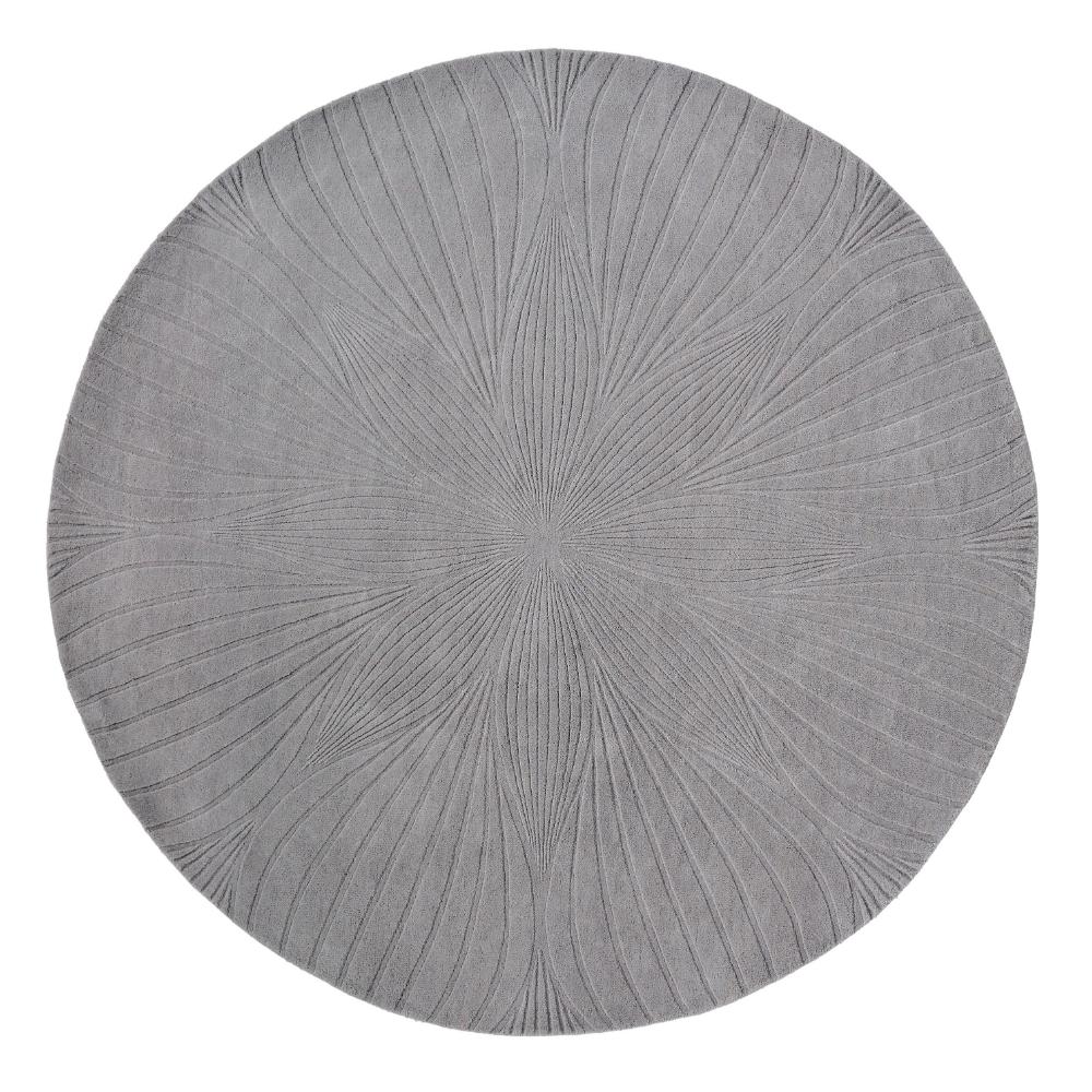 Wedgwood Folia Wool Round Rug Grey - House