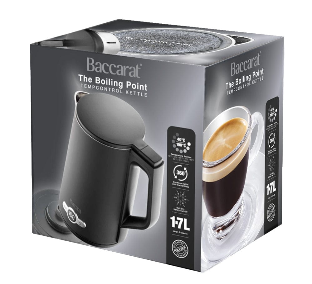 Baccarat The Boiling Point Tempcontrol Kettle in Black at House. Tea kettle or Coffee kettle.