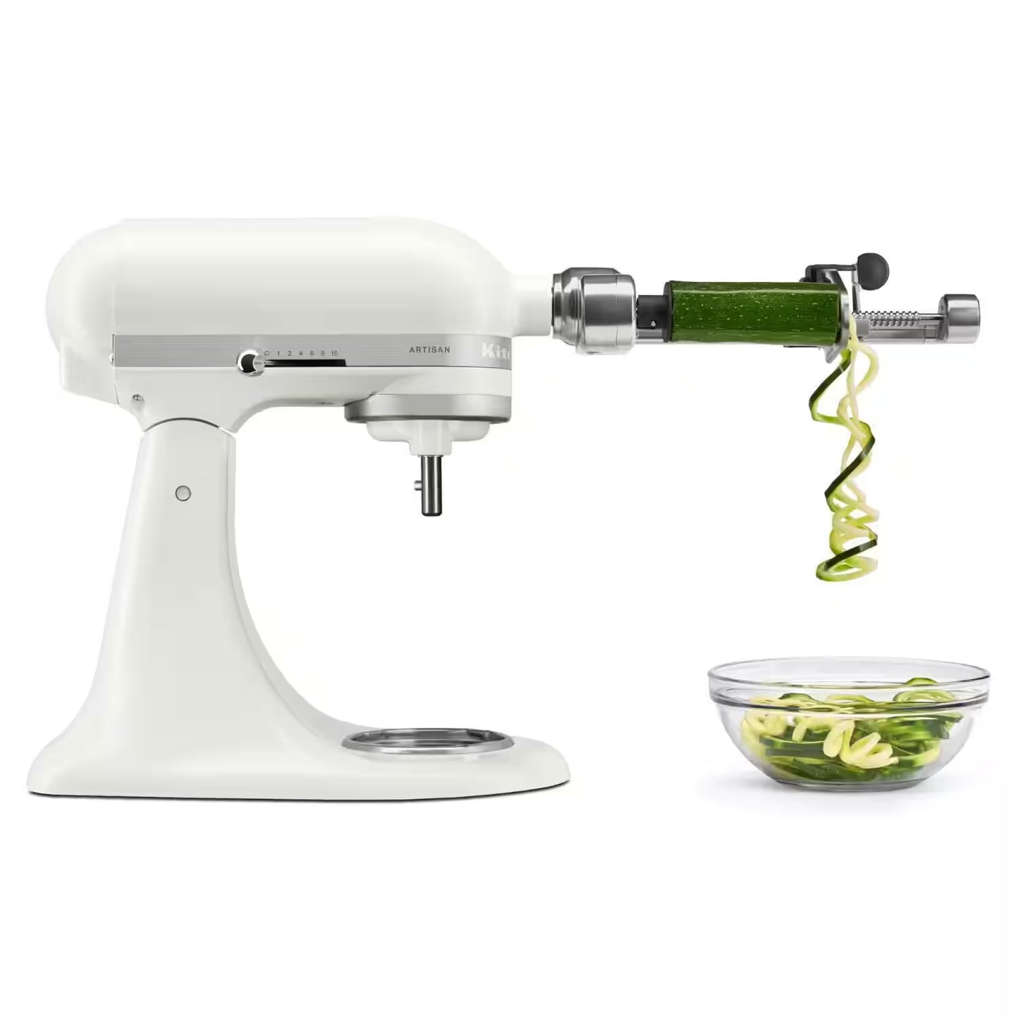 KitchenAid Artisan Stand Mixer Porcelain White With Walnut Wood Bowl