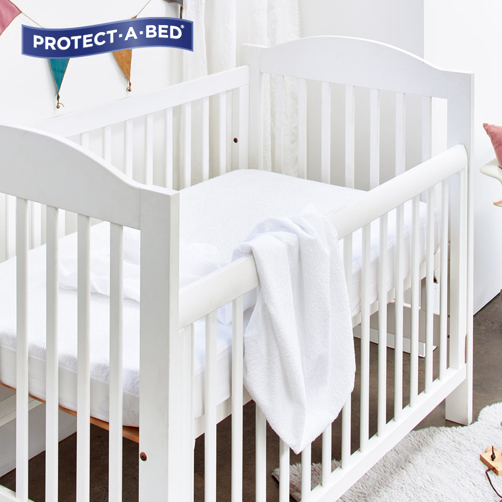 Protect-A-Bed Infant Cotton Terry Cot Fitted Waterproof Mattress Protector