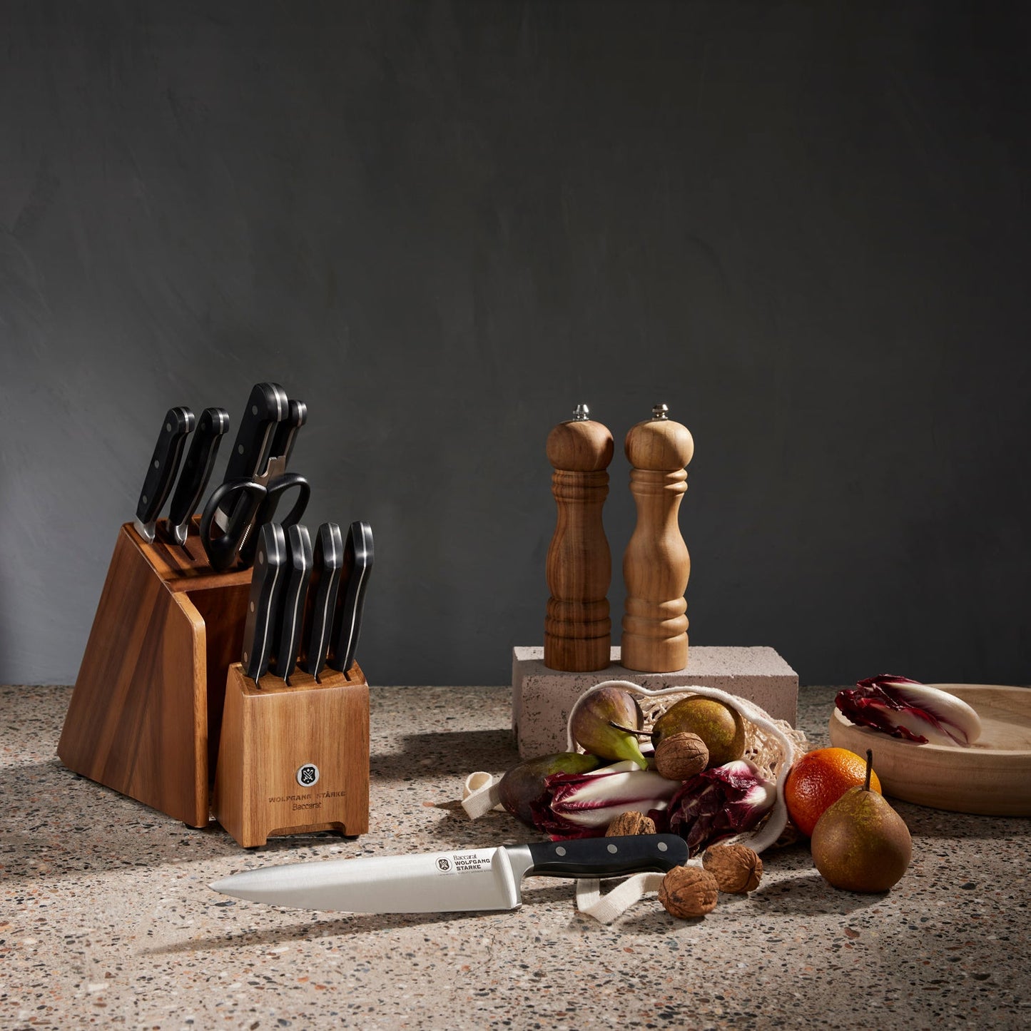 Personalisation For Baccarat Wolfgang Starke Kutchin Knife Block 11 Piece