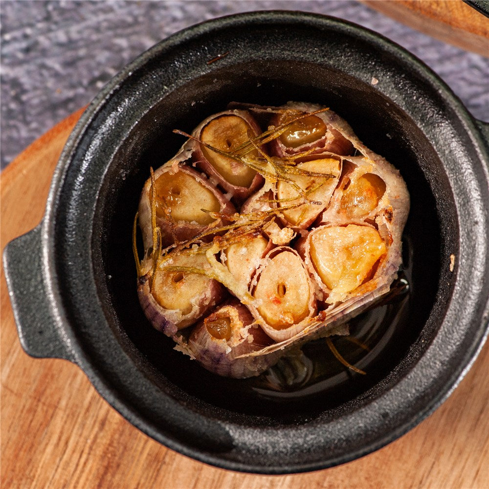 GRYLT Cast Iron Garlic Roaster Black