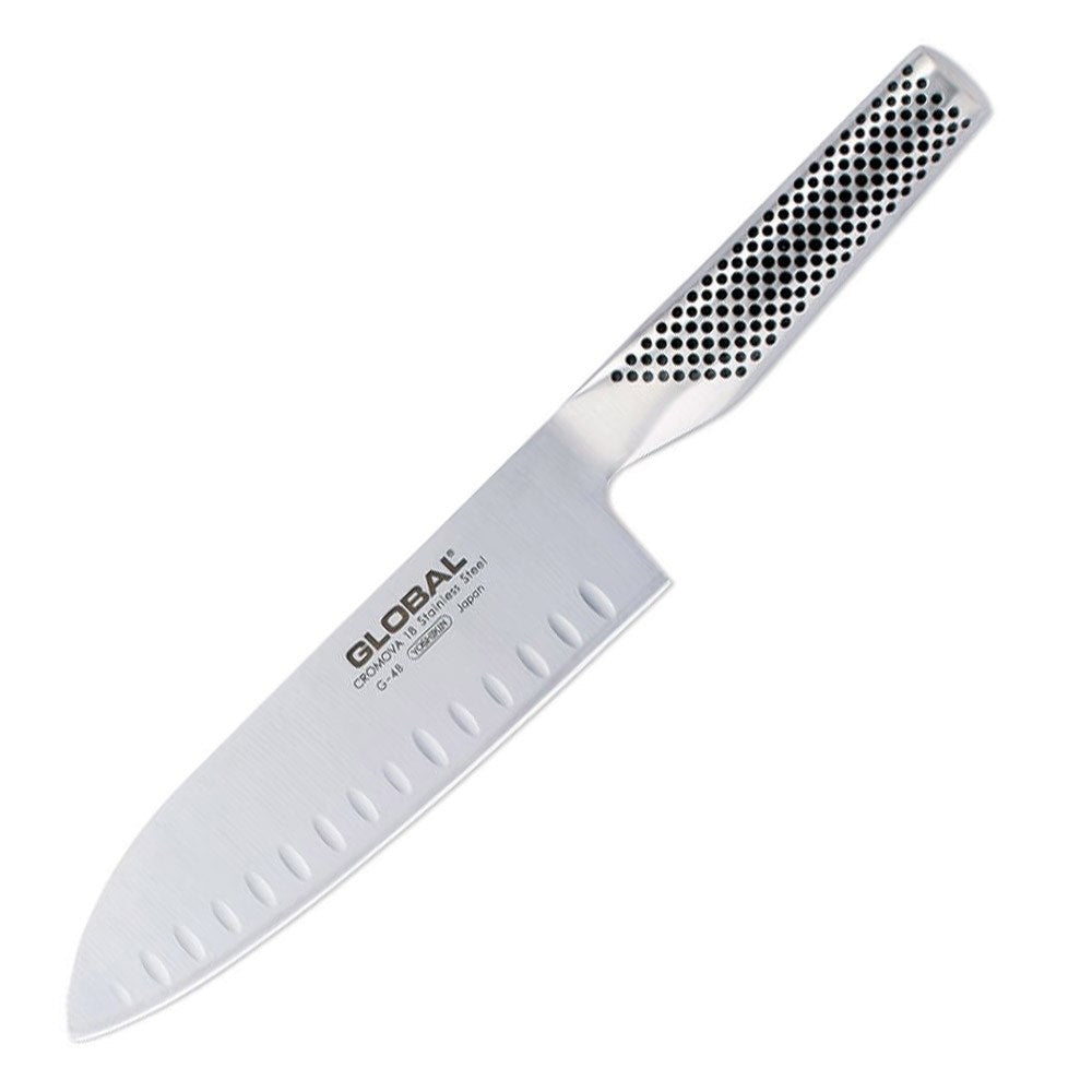 Global Classic Santoku Knife Fluted Blade 18cm