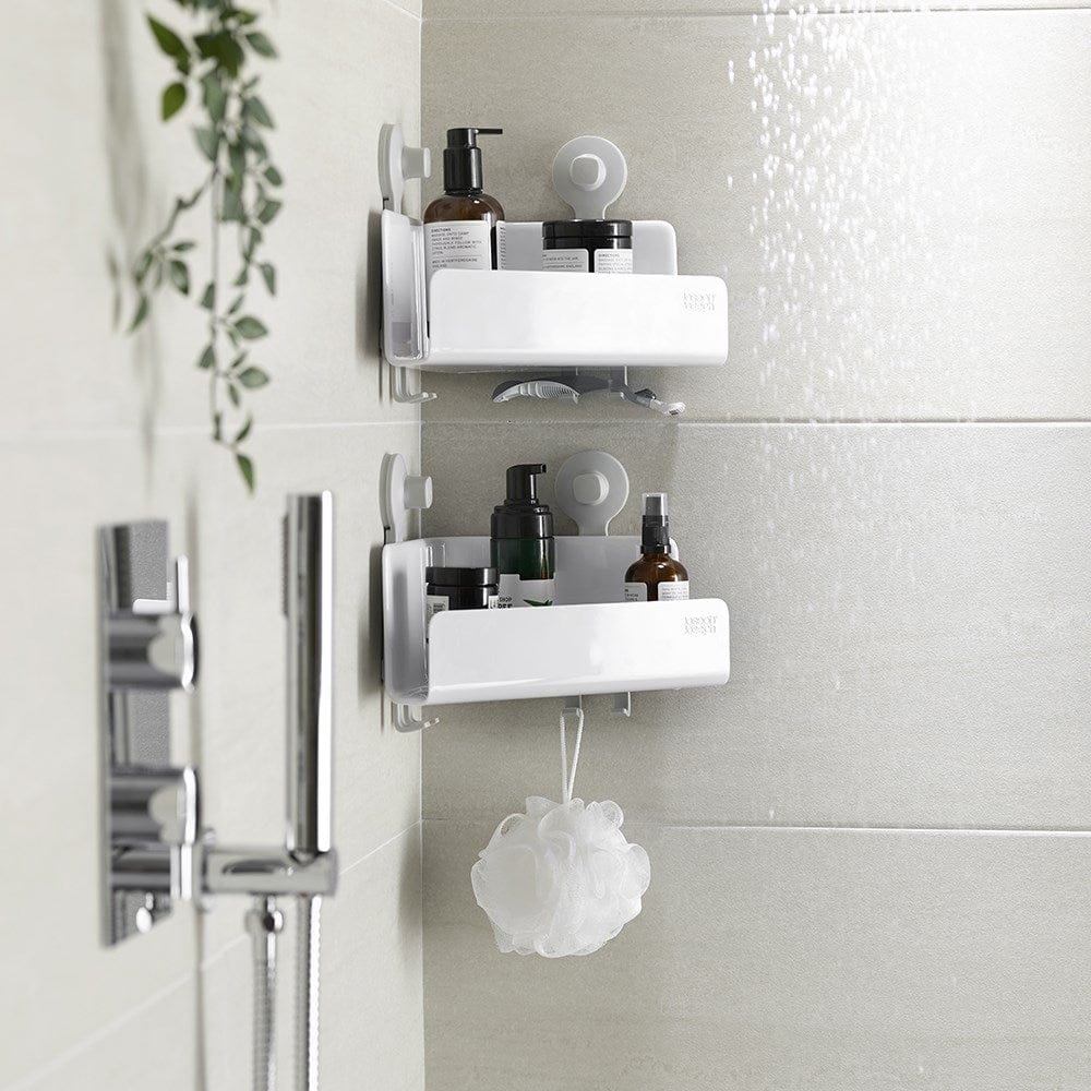 Joseph Joseph EasyStore Corner Shower Caddy 2 Pack White