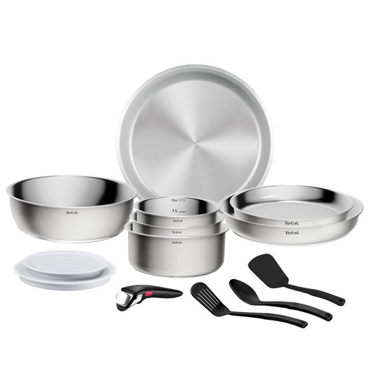 Tefal Ingenio Emotion+ Induction Uncoated Stainless Steel 13 Piece Induction Cookware Set