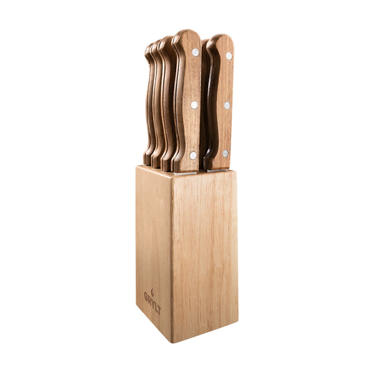GRYLT 9 Piece Steak Knife Block Set