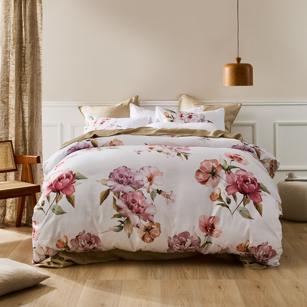 Adorn Living Rosy Quilt Cover Set