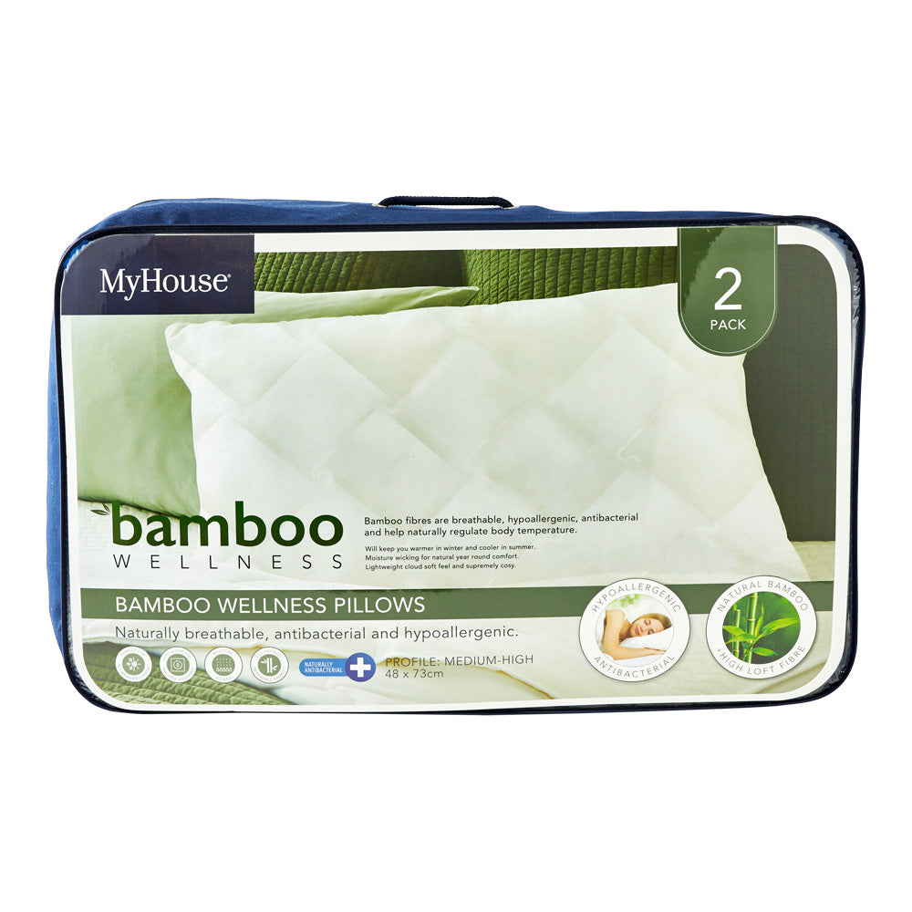 MyHouse Bamboo Wellness Pillow Standard 2 Pack