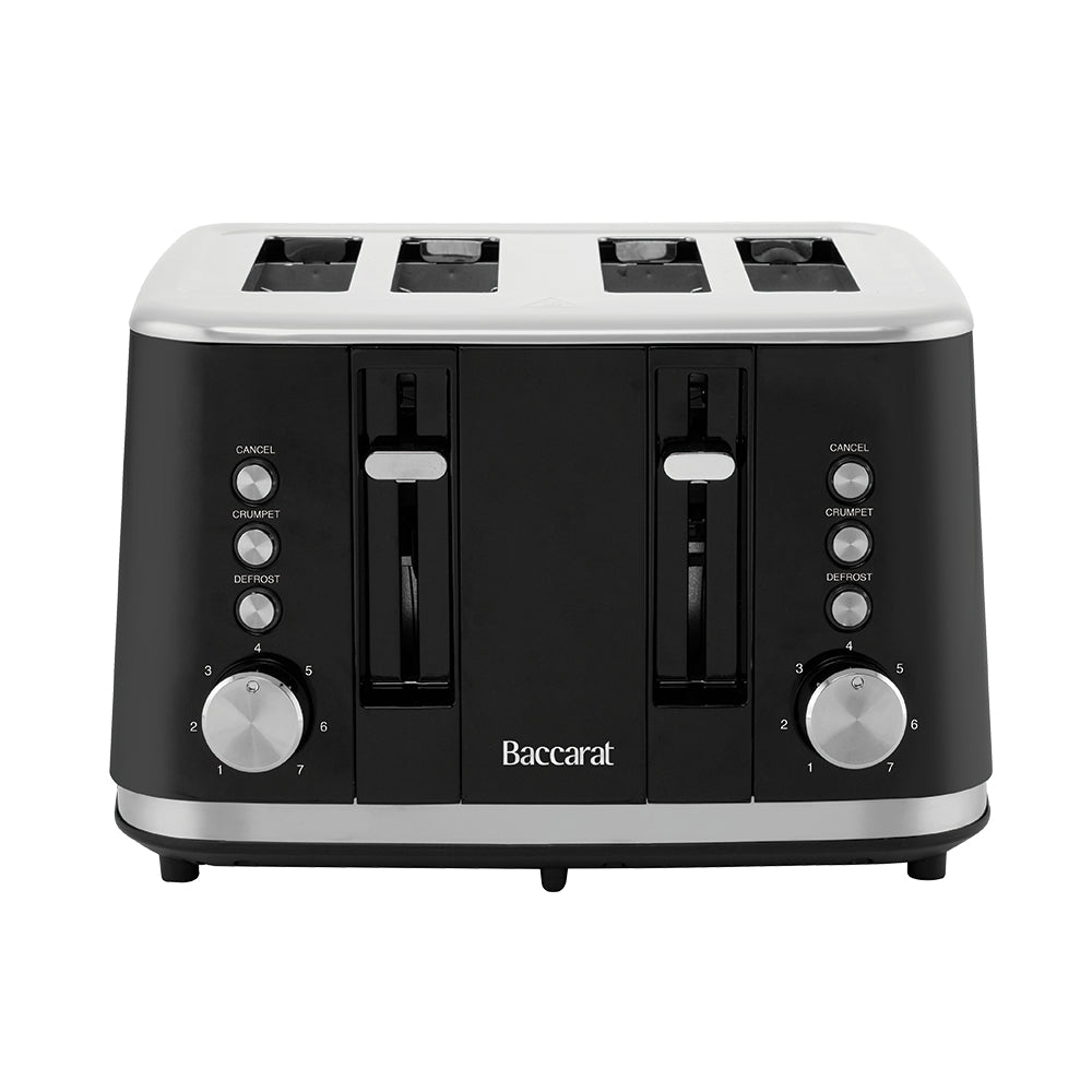 Baccarat The Brekkie Slice 4 Slice Toaster Black