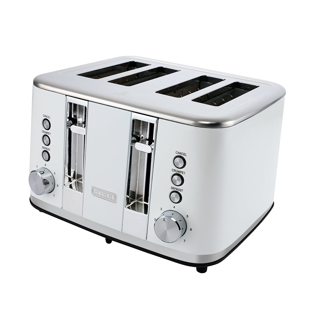 Baccarat The Brekkie Slice 4 Slice Toaster White