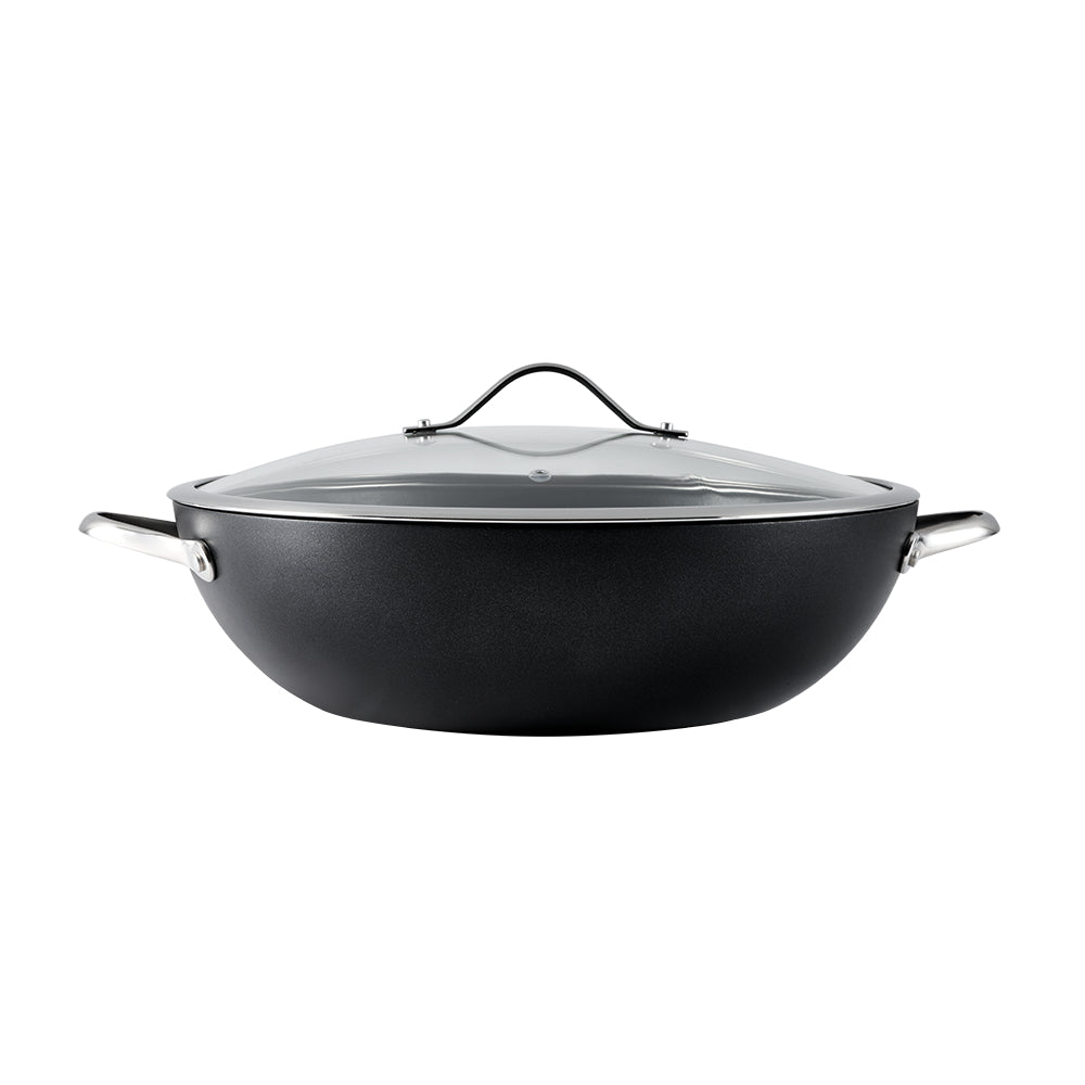 Baccarat iD3 Hard Anodised Wok With Lid 36cm