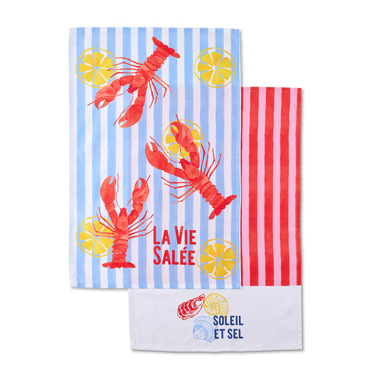 Ambrosia Azure Set of 2 Tea Towels