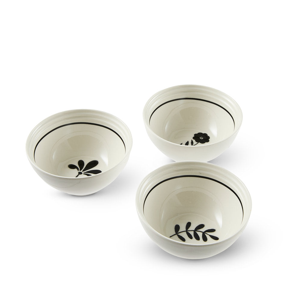 Salt & Pepper Bistro Condiment Bowls 8cm - Set of 3