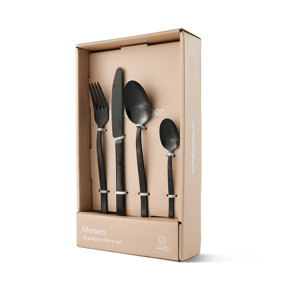 Salt & Pepper Monaco Cutlery Set - 16 Piece