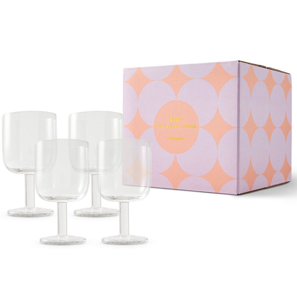 Salt & Pepper Wonderland Set of 4 Lyon Wine Glasses 300ml