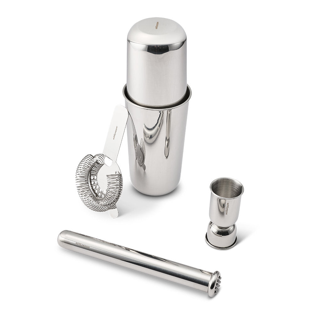 Salt & Pepper Lume Boston Cocktail Shaker 4pc Set