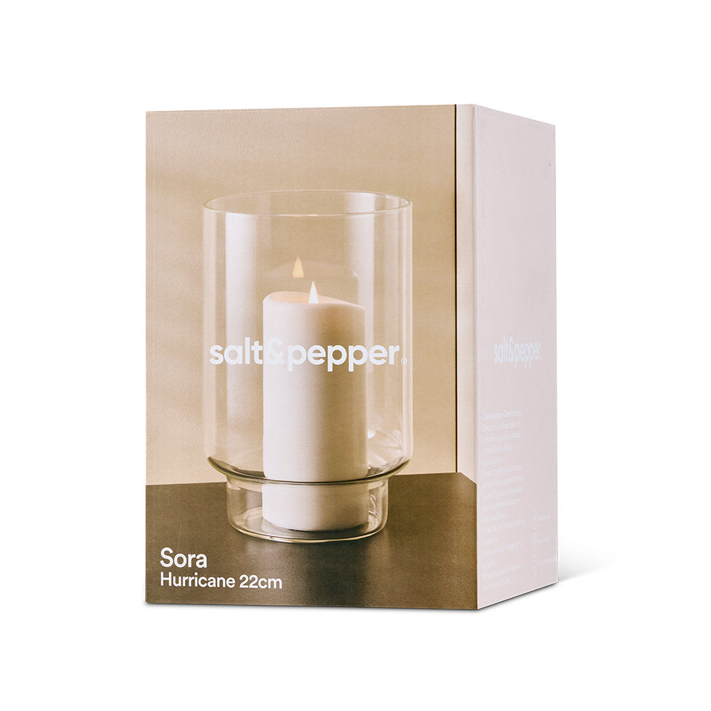 Salt & Pepper Sora Hurricane Vase 22cm
