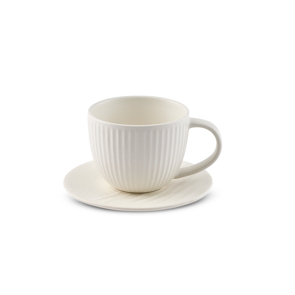 Salt & Pepper Blake Teacup & Saucer 400ml Set of 2