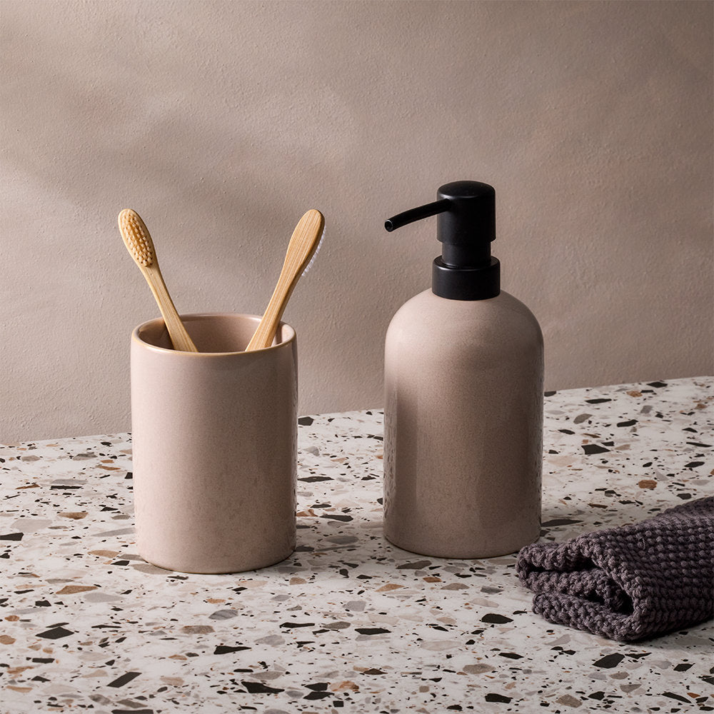 Salt & Pepper Tide Soap Dispenser & Tumbler Set