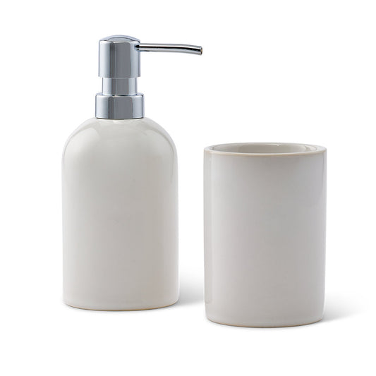 Salt & Pepper Tide Soap Dispenser & Tumbler Set