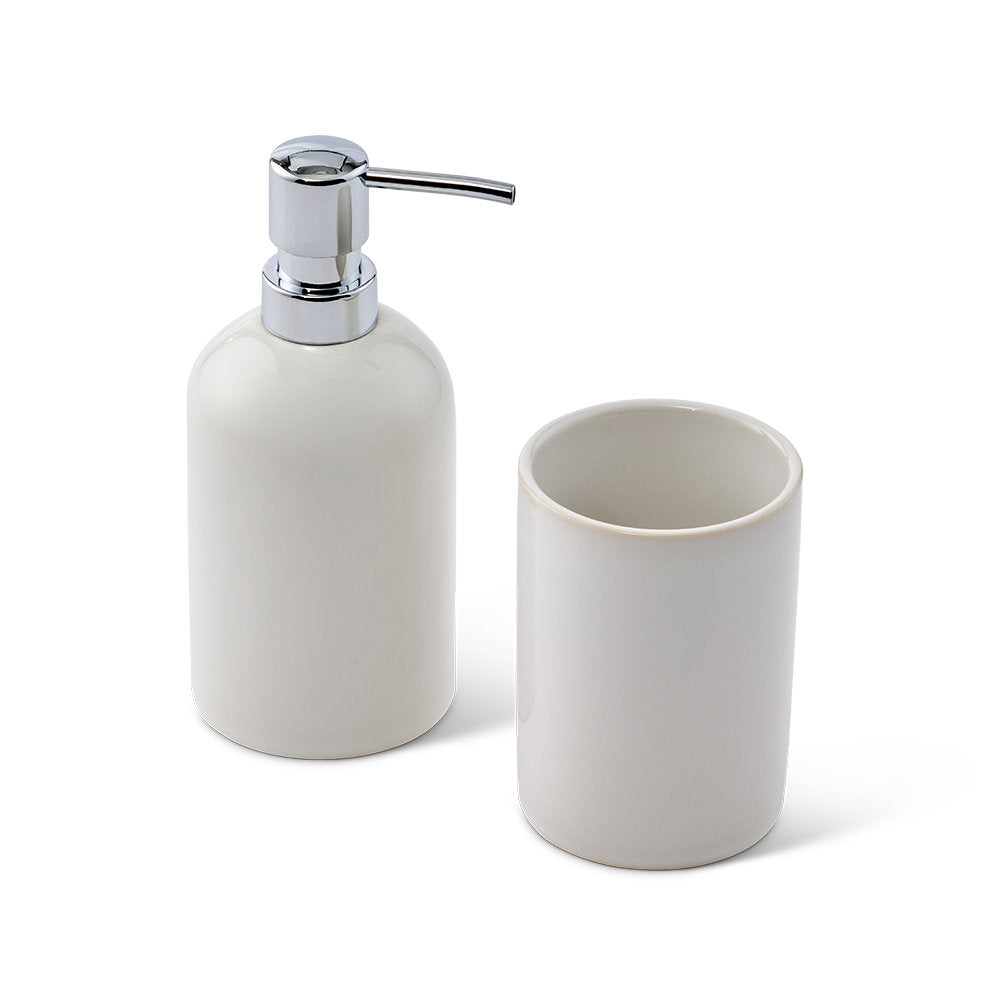 Salt & Pepper Tide Soap Dispenser & Tumbler Set