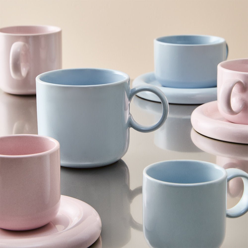 Salt & Pepper Finn Teacup & Saucer 240ml Set of 2