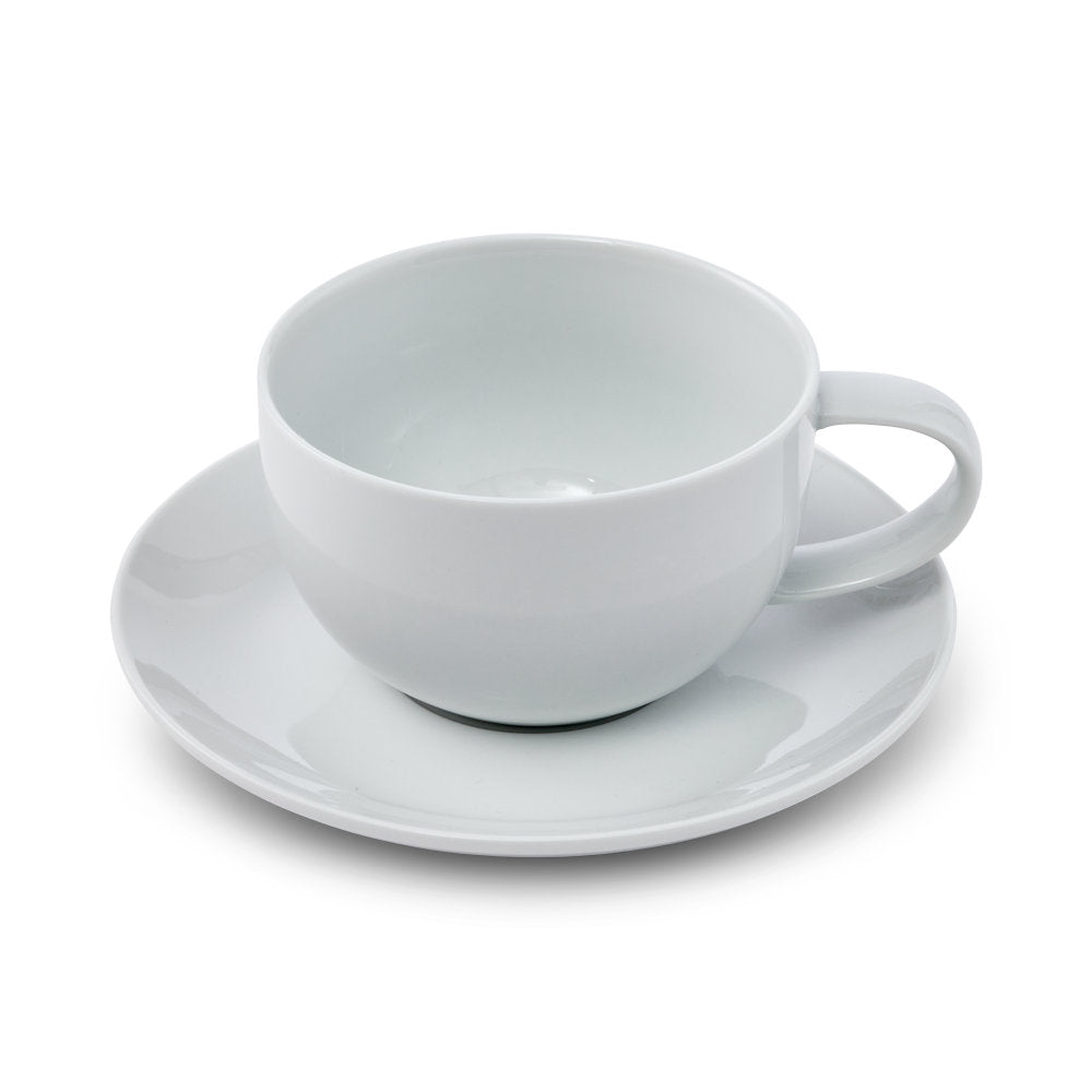 Salt & Pepper Coupe Teacup & Saucer 250ml Set of 4