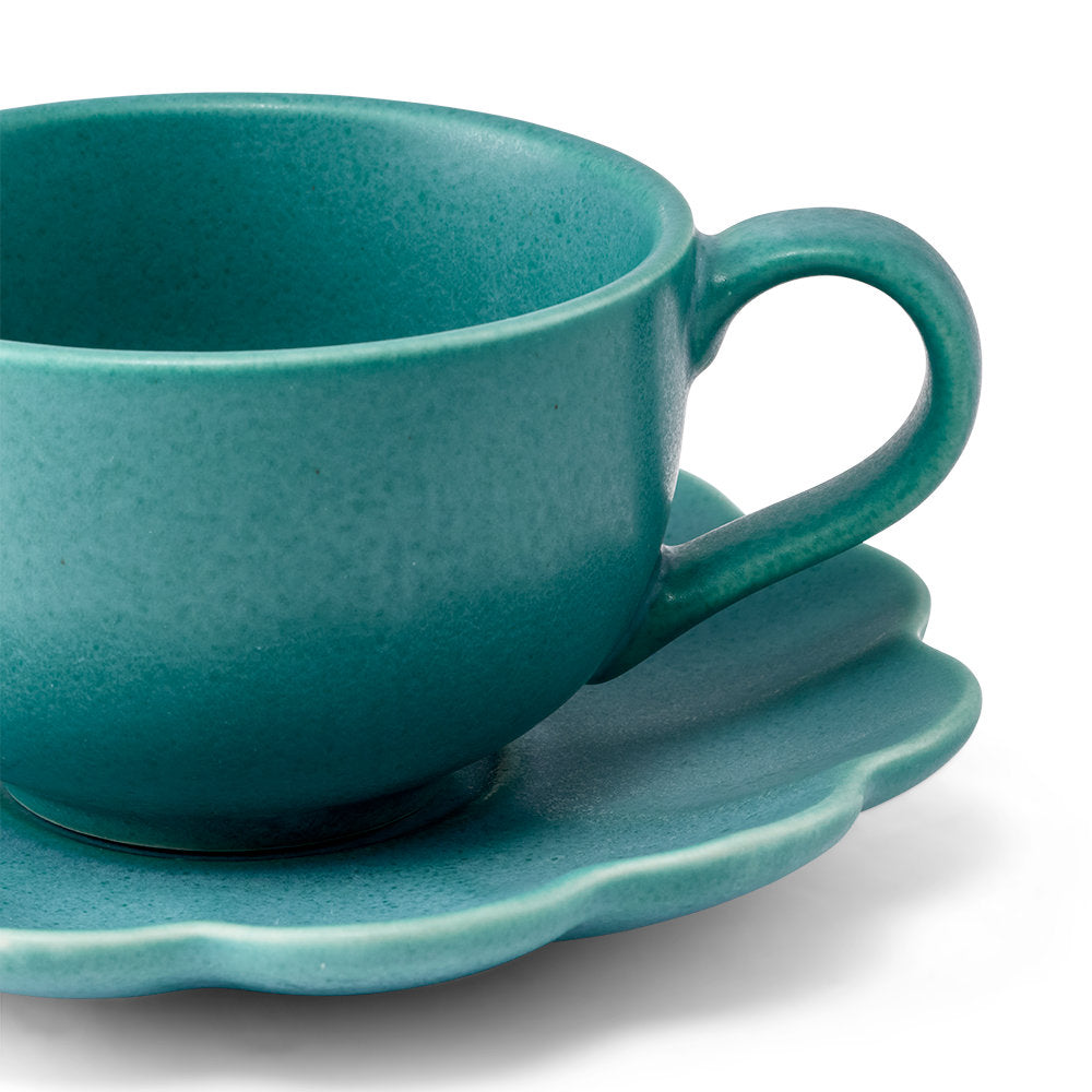 Salt & Pepper Leif Teacup & Saucer Set of 2 240ml