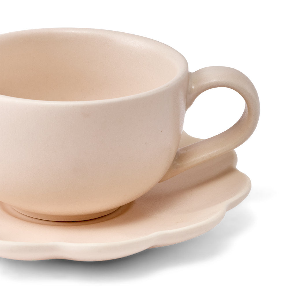 Salt & Pepper Leif Teacup & Saucer Set of 2 240ml