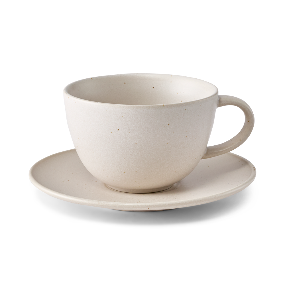 Salt & Pepper Milan Teacup & Saucer 280ml