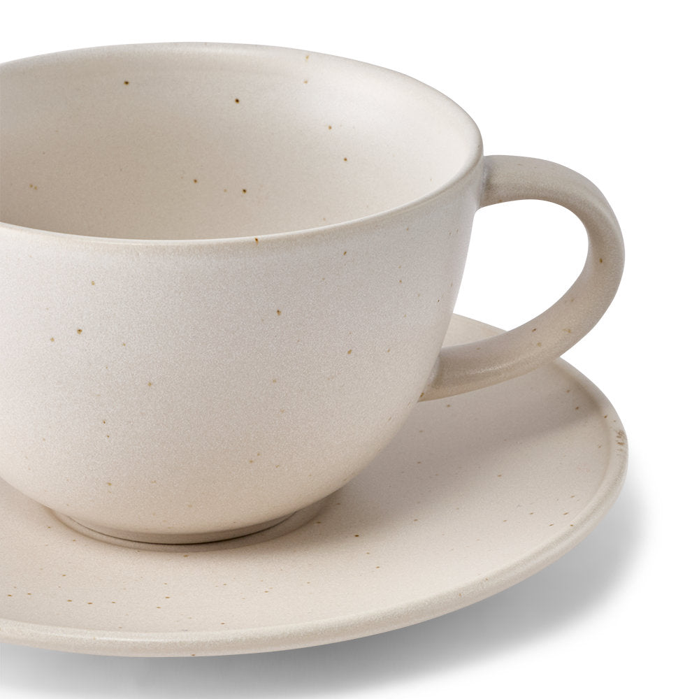 Salt & Pepper Milan Teacup & Saucer 280ml Set of 6