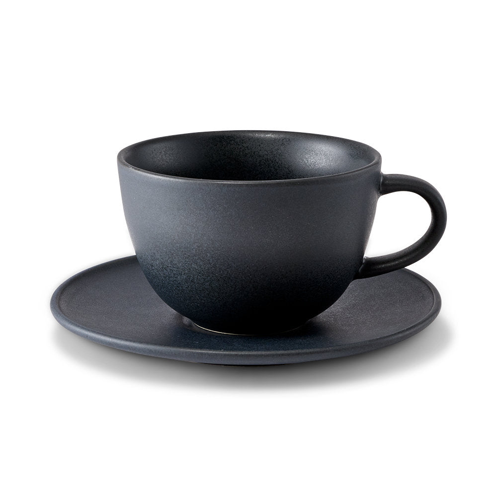 Salt & Pepper Milan Teacup & Saucer 280ml Set of 6