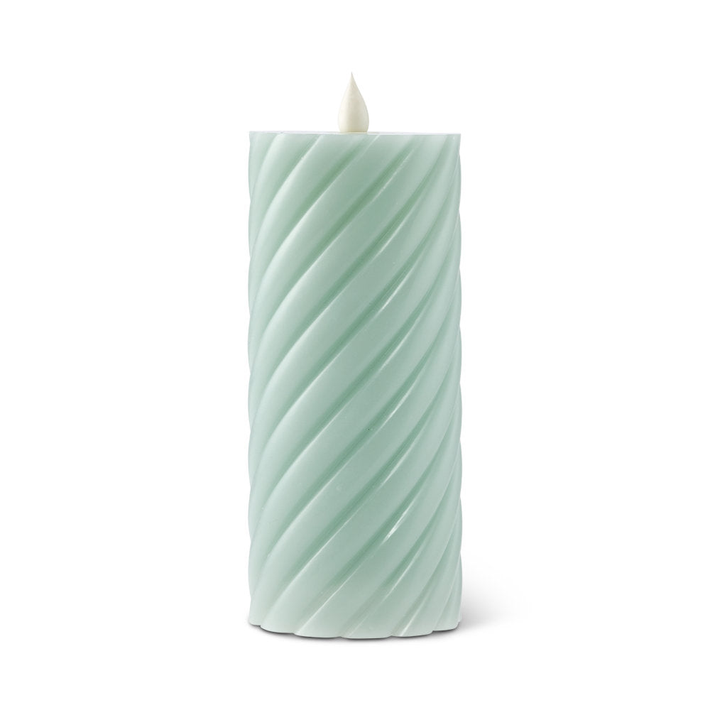 Salt & Pepper Flame Swirl LED Flickering Candle 17cm