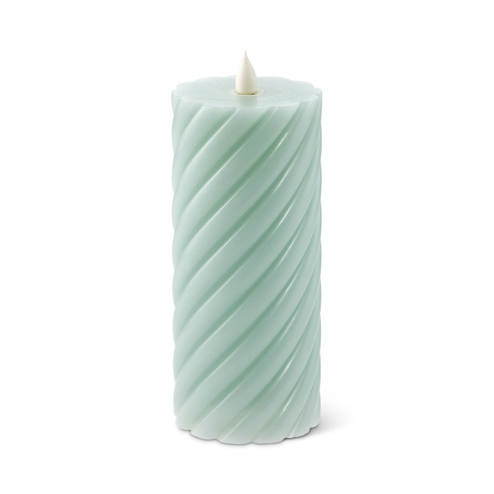 Salt & Pepper Flame Swirl LED Flickering Candle 17cm