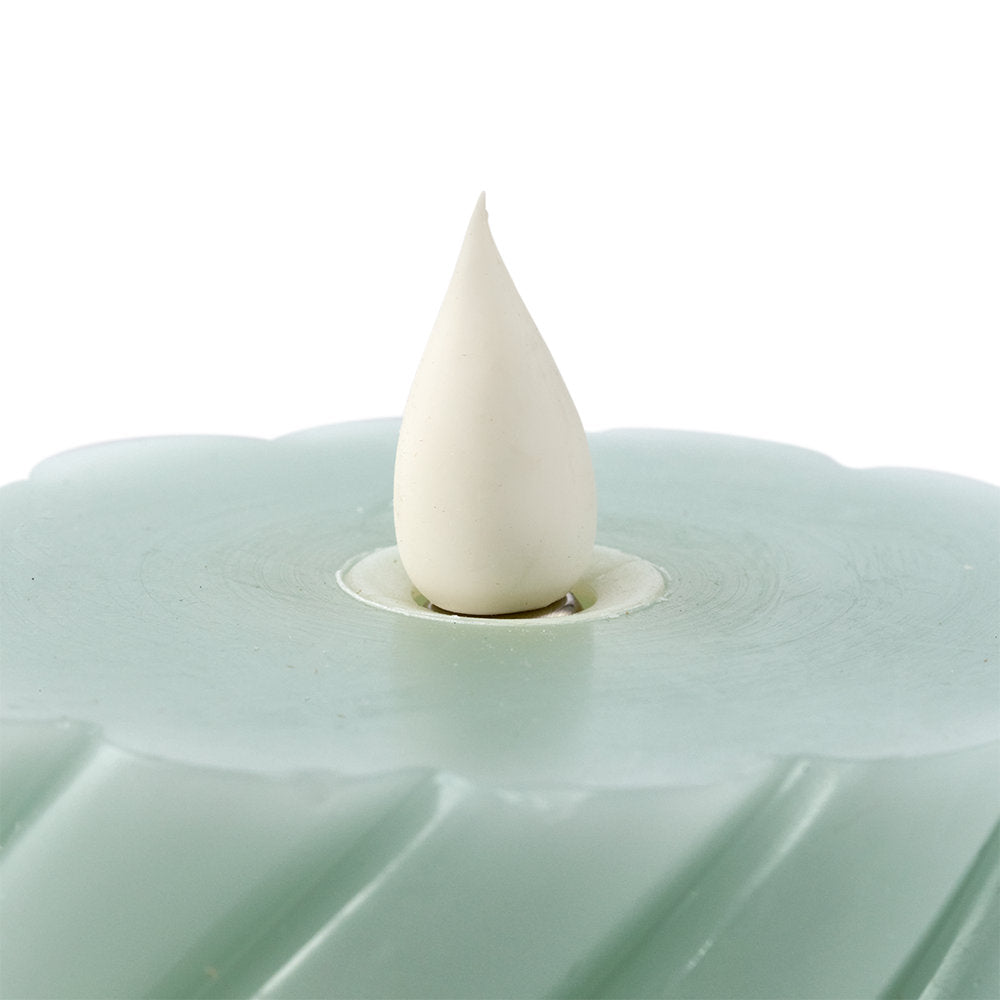 Salt & Pepper Flame Swirl LED Flickering Candle 17cm