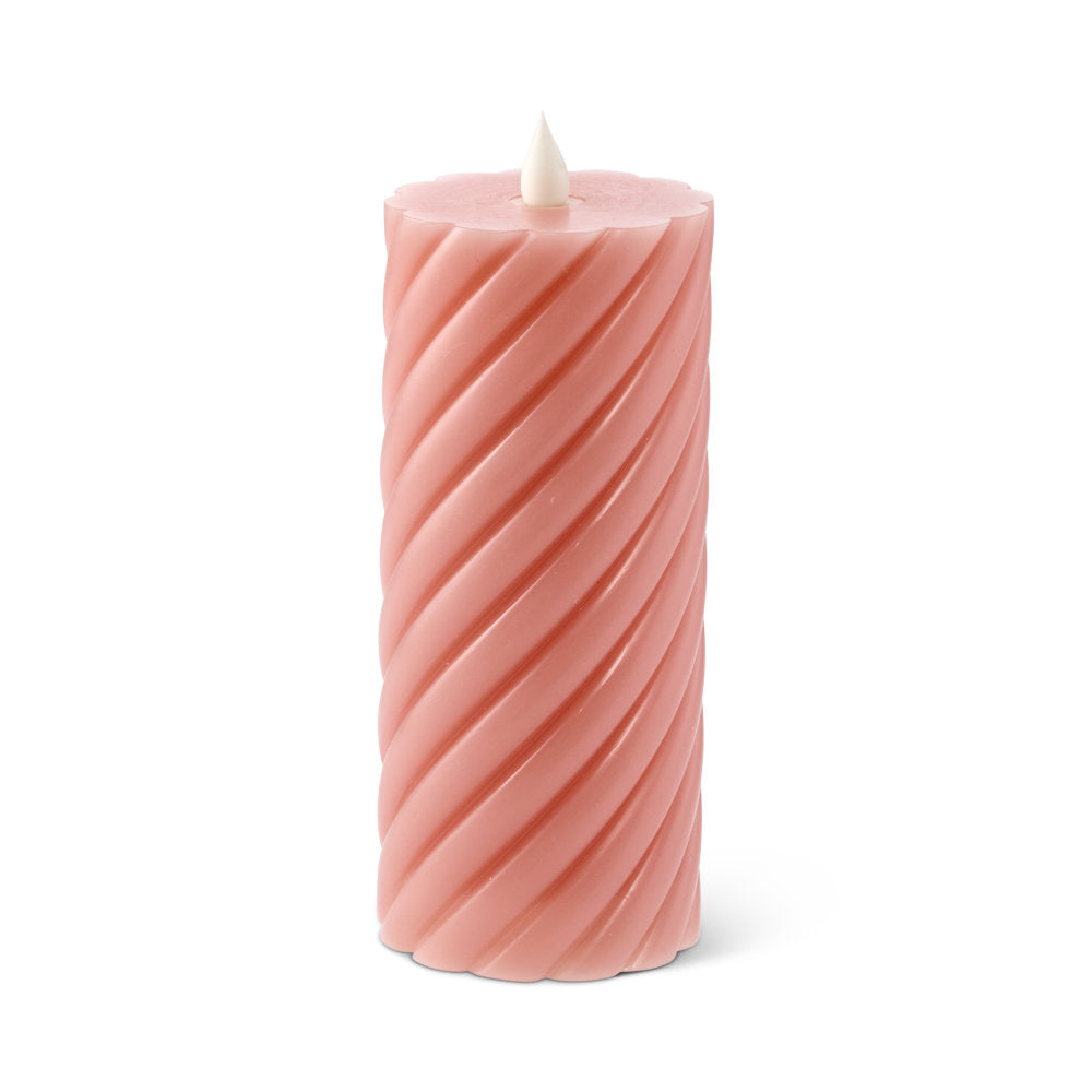 Salt & Pepper Flame Swirl LED Flickering Candle 17cm