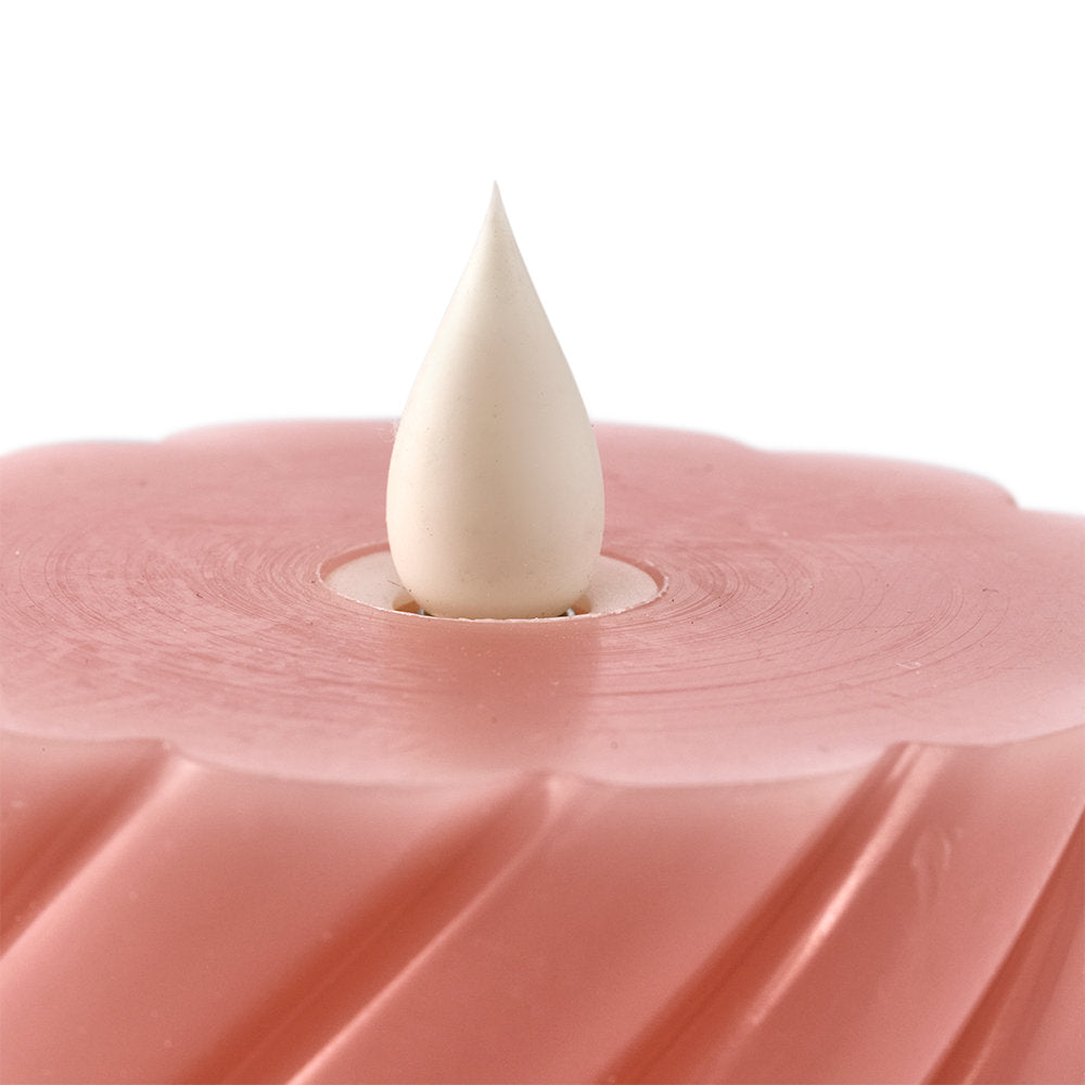 Salt & Pepper Flame Swirl LED Flickering Candle 17cm