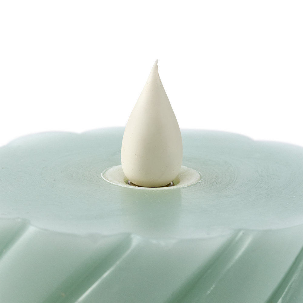 Salt & Pepper Flame Swirl LED Flickering Candle 13cm