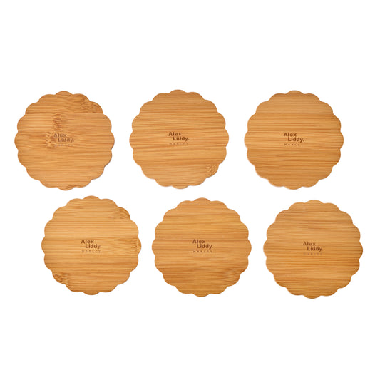 Alex Liddy Harley Set Of 6 Bamboo Coasters