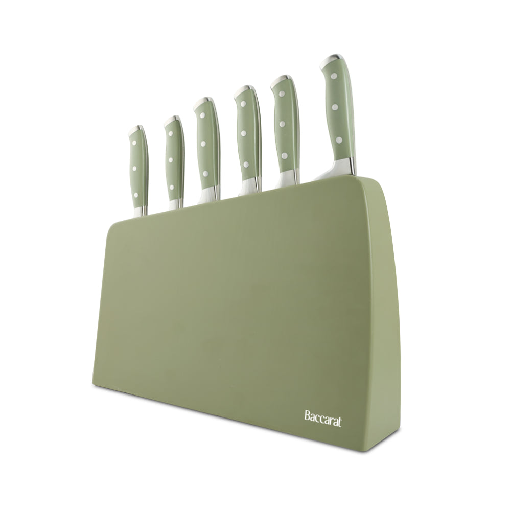 Baccarat Keiko Miro 7 Piece Knife Block Fig