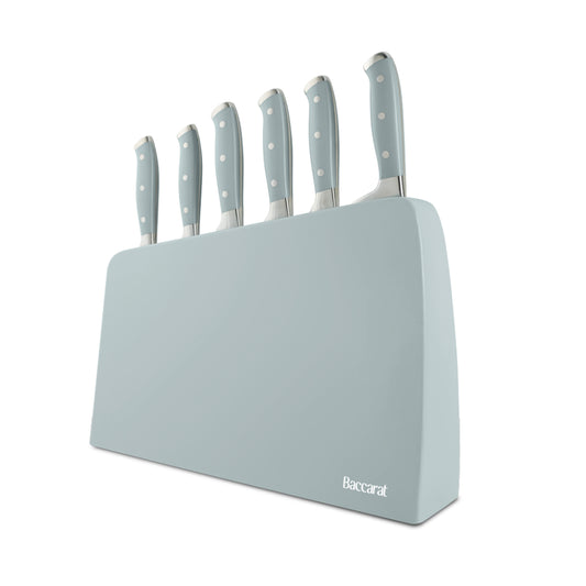 Baccarat Keiko Miro 7 Piece Knife Block Mist