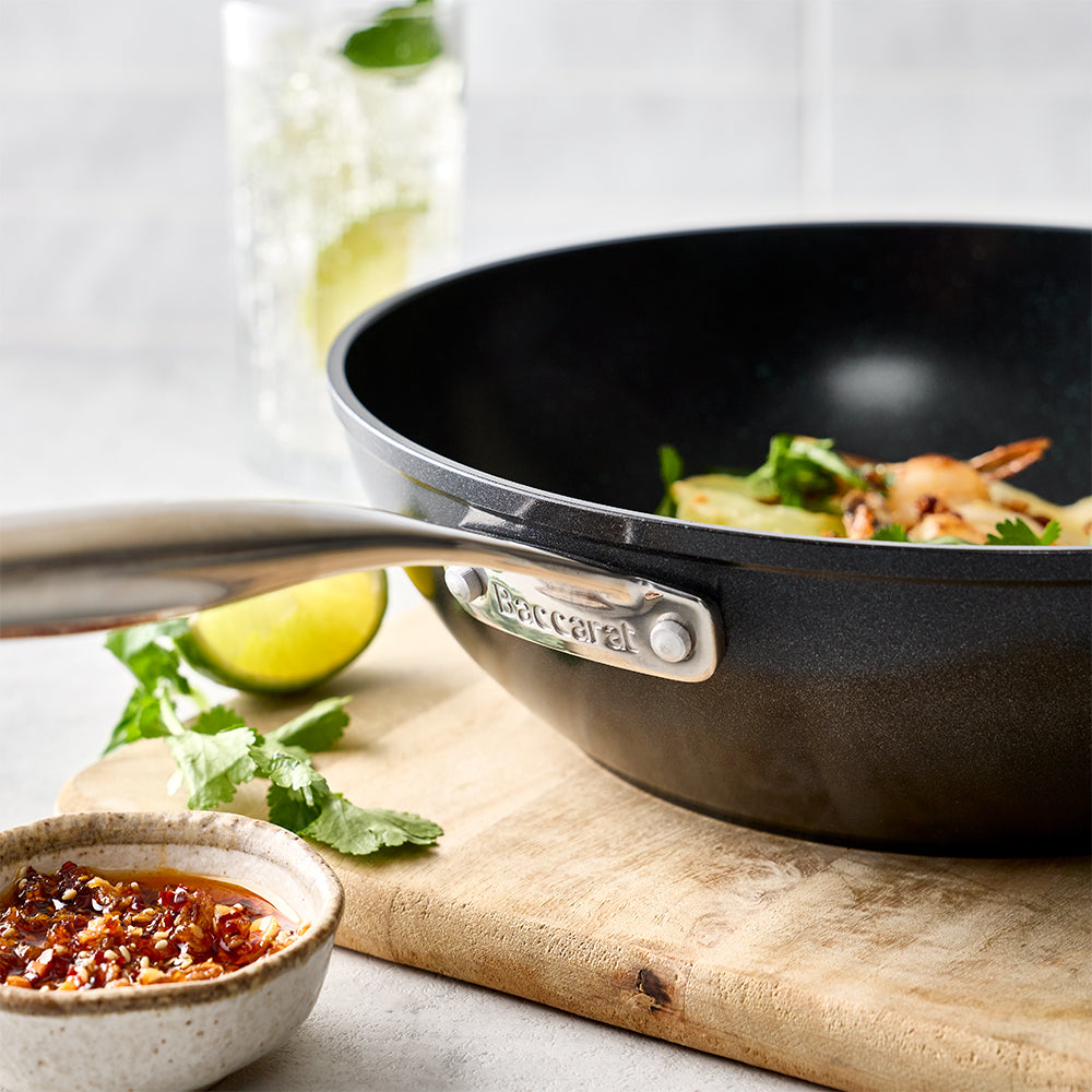 Baccarat GREEN STONE Stir Fry Pan 28cm