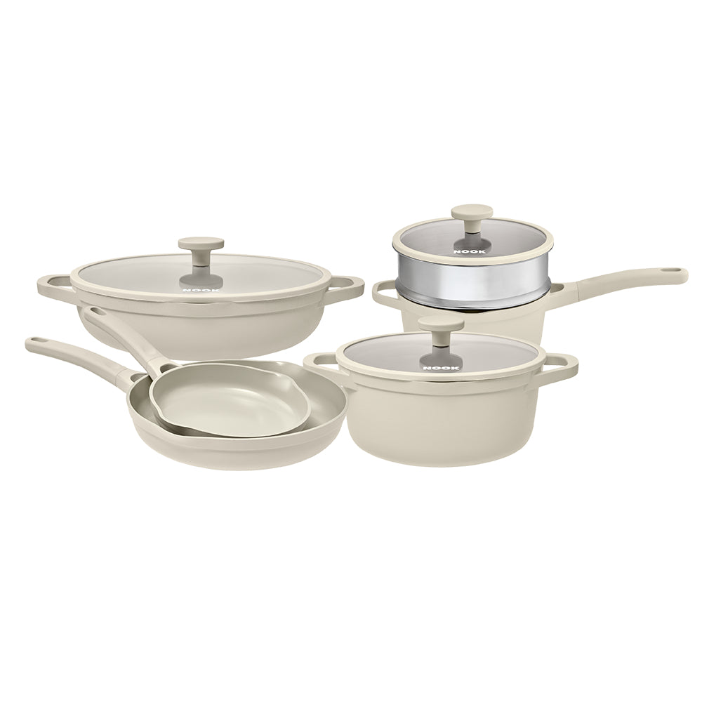 NOOK by Baccarat 6 Piece Cookware Set Cream