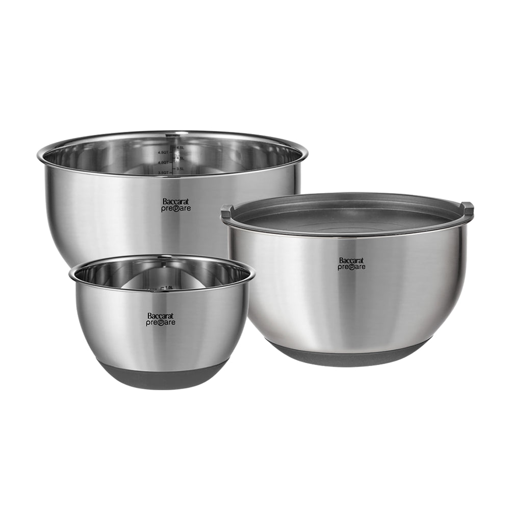 Baccarat Prepare Set of 3 Mixing Bowls