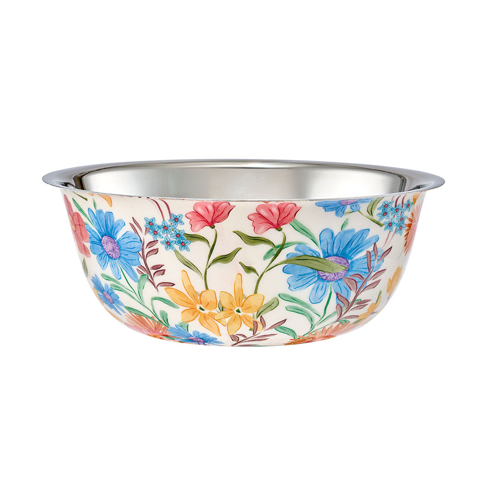 Alex Liddy Country Bloom Stainless Steel Bowl Floral 20cm