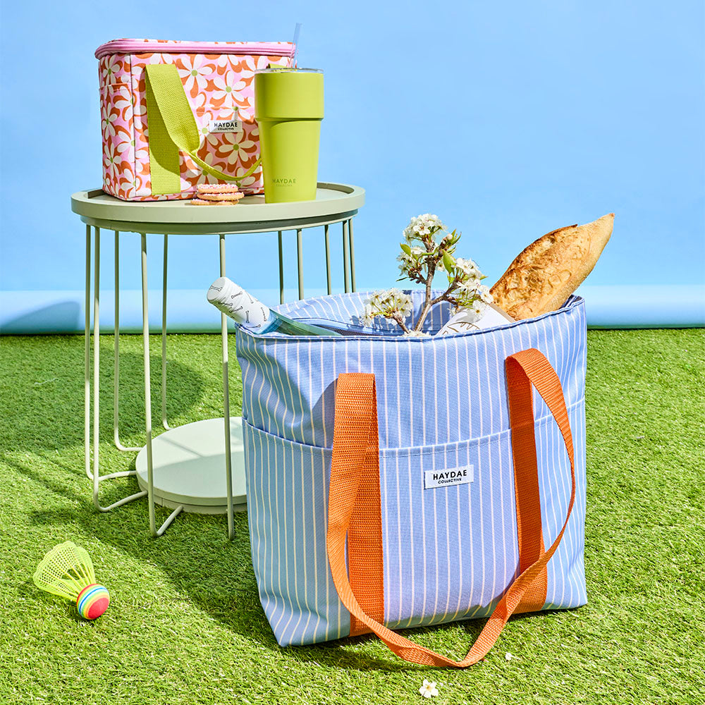 HAYDAE COLLECTIVE Cooler Tote Stripe Blue