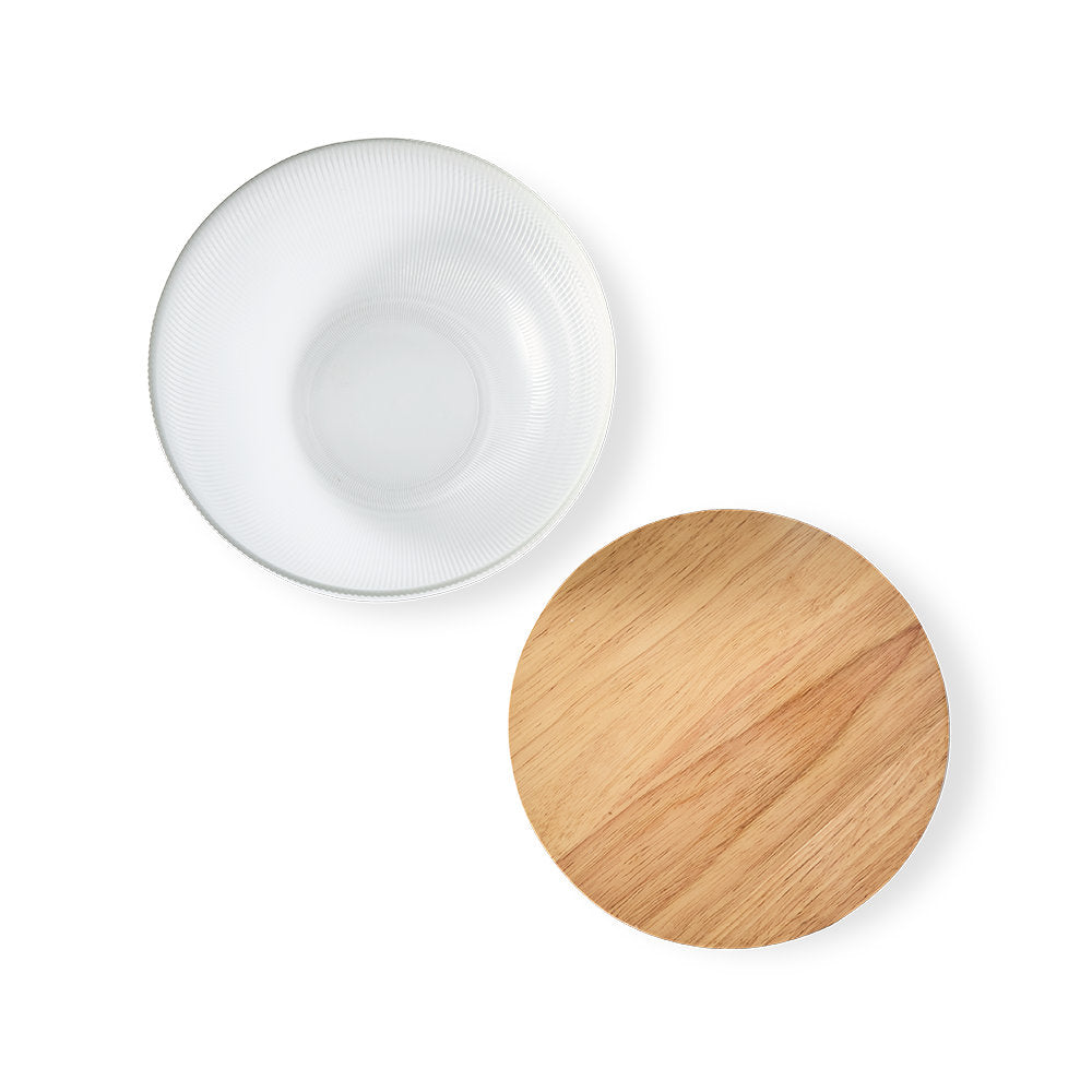 Salt & Pepper Quinn Salad Bowl With Lid