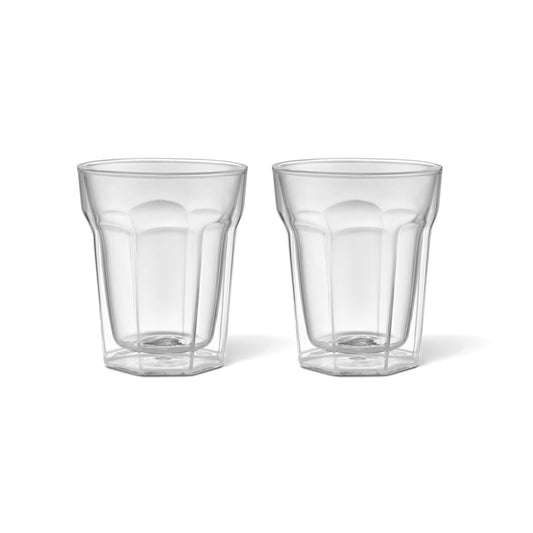 Baccarat Barista Facet Double Wall Latte Glass 236ml Set of 4