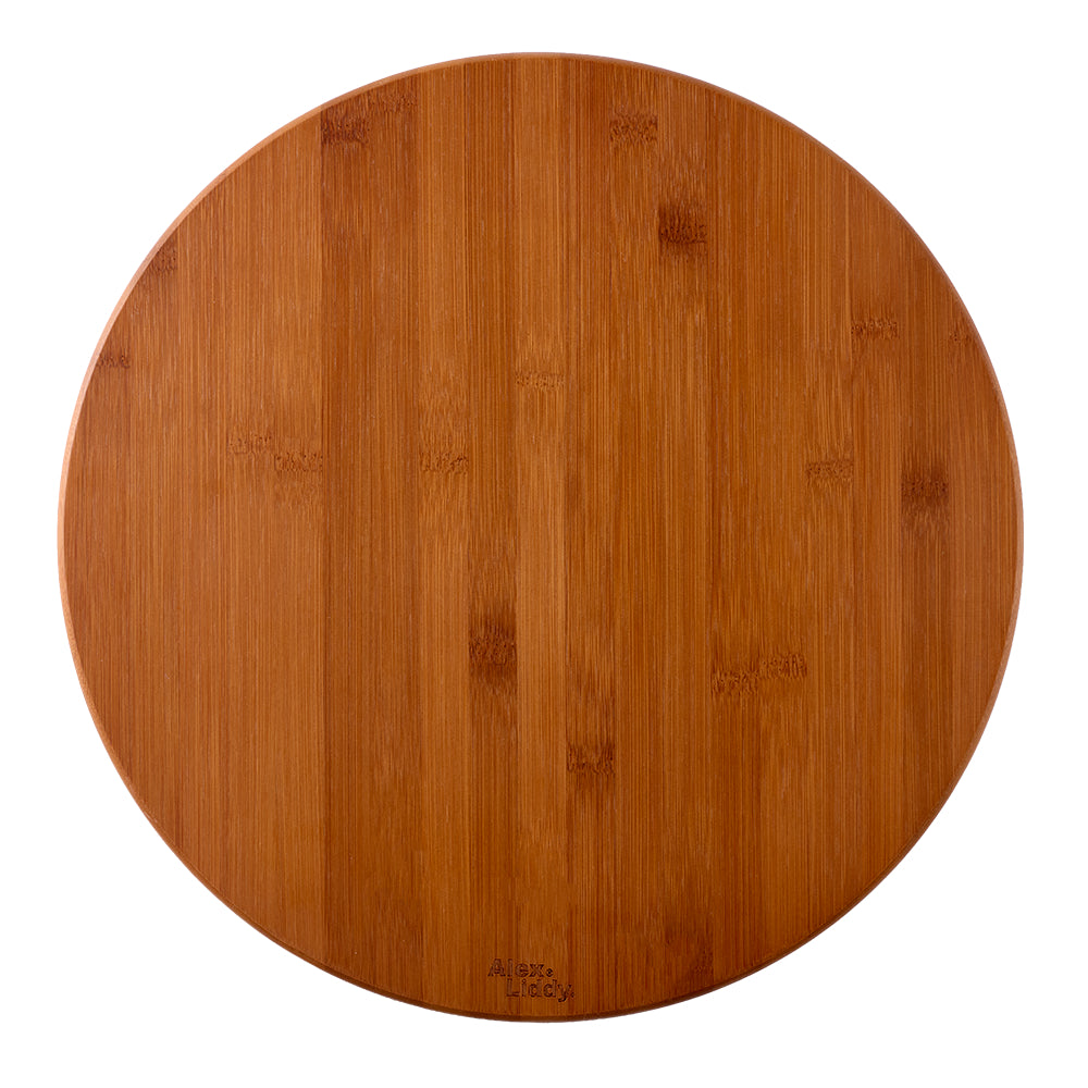 The Alex Liddy Slate & Co Bamboo lazy susan displayed against a white background.